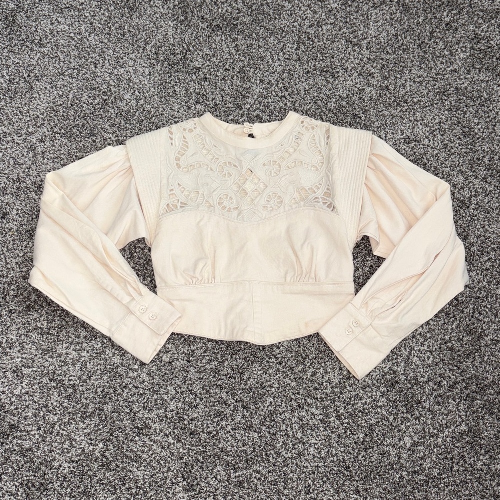Maria Cher Fraga Oriana Top in Cream
